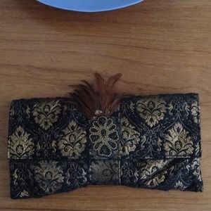 Deepa Gurnani Fabric evening clutch.